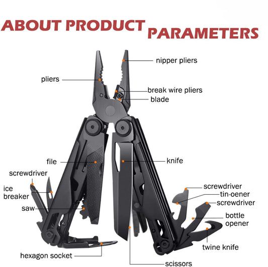 Versatile 16-in-1 Multitool Pliers