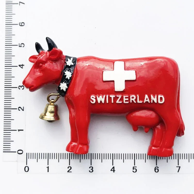 Switzerland Fridge Magnets Swiss Lovely Wooden House Cuckoo Clock Alpine Magnetick Refrigerator Stickers Souvenir Travel Gift