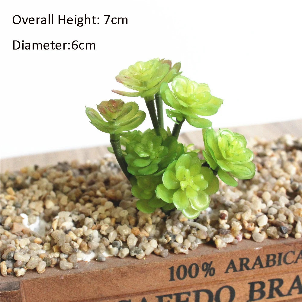 Green Mini Bonsai Artificial Succulents Plants Home Garden Decoration Fake Plants 39 Styles Pick Up DIY plante artificielle