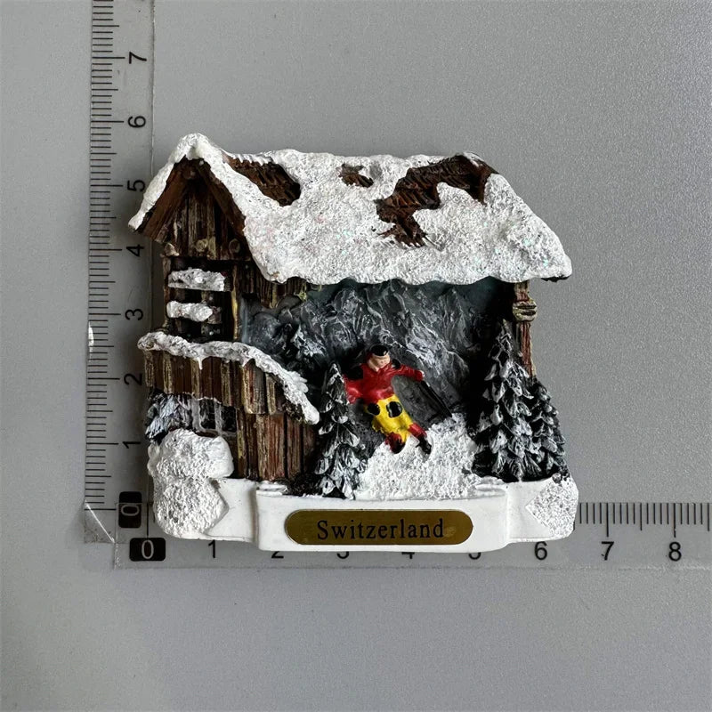 Switzerland Fridge Magnets Swiss Lovely Wooden House Cuckoo Clock Alpine Magnetick Refrigerator Stickers Souvenir Travel Gift