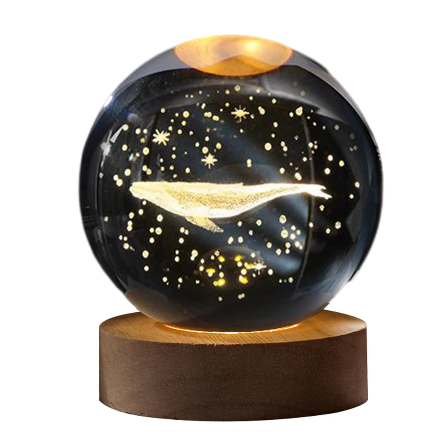 LED Crystal Ball Night Lights Glowing Planet Galaxy Astronaut 3D Moon Table Lamp Atmosphere Lamp Tabletop Decorations Kid Gifts